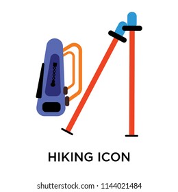Hiking icon vector isolated on white background for your web and mobile app design, Hiking logo concept