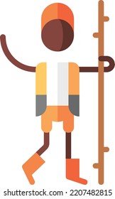 hiking isolated design element stock illustration. Vector on a white background