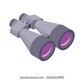 Composición de iconos isométricos de senderismo con vista aislada de elementos de aventura en ilustración vectorial de fondo en blanco