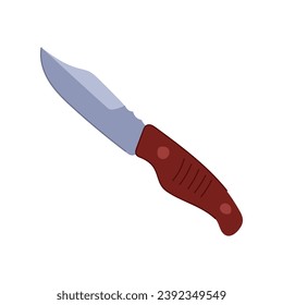 hiking knife camping cartoon. metal survival, blade stainless, sharp steel hiking knife camping sign. isolated symbol vector illustration
