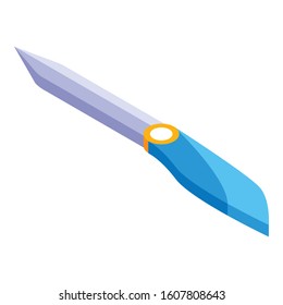 Hiking knife icon. Isometric of hiking knife vector icon for web design isolated on white background