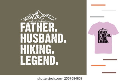 Hiking legend t shirt design