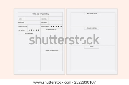 Hiking Logbook planner KDP Interior