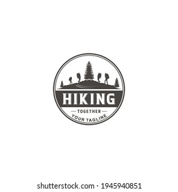 Wanderlogo auf weißem Hintergrund