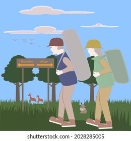 Hiking with a lover is really romantic while enjoying the natural scenery can also share love
