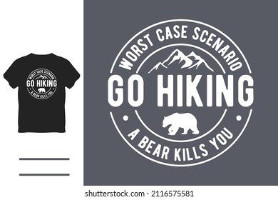 Hiking lover t shirt design