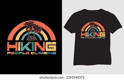 Hiking lovers t shirt Design, Outdoor t shirt, adventure vintage retro t shirt, Vector Design, Mug, label, Retro t shirt design