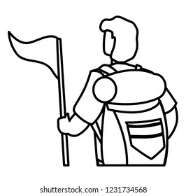 Hiking man design