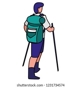 Hiking man design