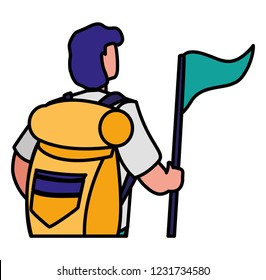Hiking man design