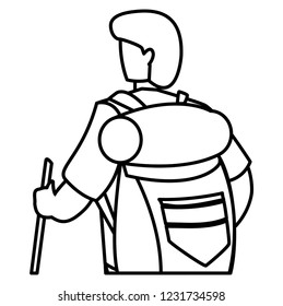 Hiking man design