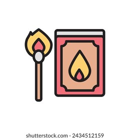 Hiking Matches Icon Vector Illustration