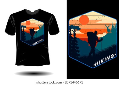 Hiking Mockup Retro Vintage Design