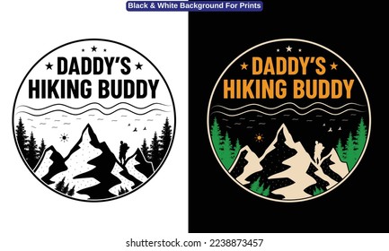 Hiking Mountain Motivational T-shirt Design vector. Use for T-Shirt, mugs, stickers, etc.