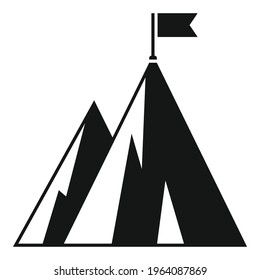Hiking mountain trainer icon. Simple illustration of Hiking mountain trainer vector icon for web design isolated on white background