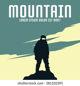 Hiking and mountaineering poster