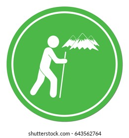 Hiking and mountains icon