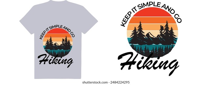 hiking mountains t shirt design custom t shirt