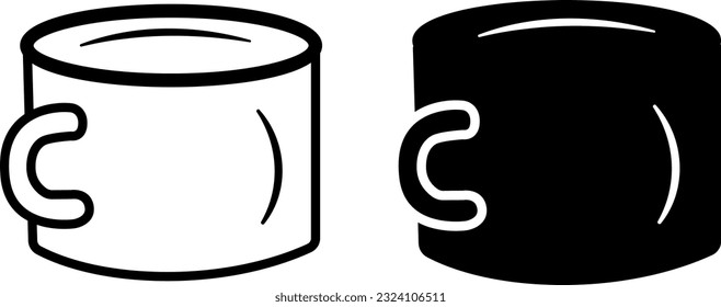 Hiking Mugs Icons. The concept of Picnic, Hiking, Travel, Adventure. Vector illustration