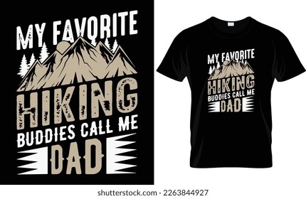 Hiking is my happy place- Hiking T-shirt, T-shirt Design, Hiking labels, badges, vector illustration, Poster, Custom T-shirt design, Trendy T-shirt Design.