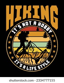 HIKING IT'S NOT A HOBBY IT'S A LIFE STYLE
