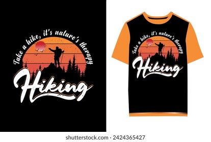 Hiking, Outdoor, Camping, Unique Custom T-Shirt Design