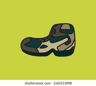 hiking & outdoor icons set, filled color vector. outdoor camping gear, for adventure in the wild. flat logo design illustration.