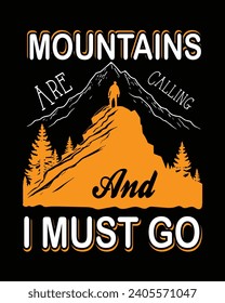 Hiking outdoor T-shirt Design, Hiking tee