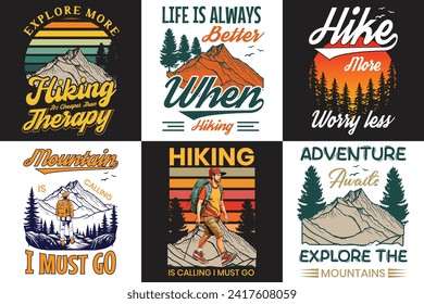 Hiking Outdoor T-Shirt Design, Hiking tee