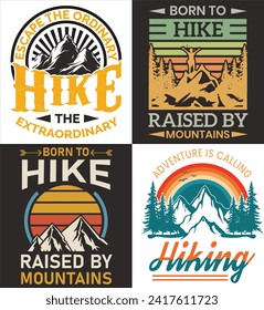 Hiking Outdoor T-Shirt Design, Hiking tee
