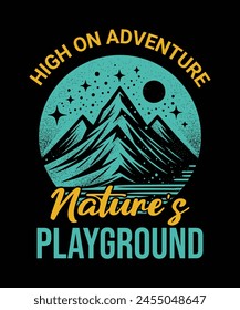Hiking outdoor T-Shirt Design, Hiking tee