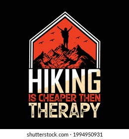 Hiking Outdoor T-shirt Design Template