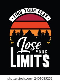 Hiking outdoor T-Shirt Design, Vector T-Shirt Design