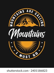 Hiking outdoor T-Shirt Design, Vector T-Shirt Design