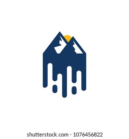 Hiking Paint Logo Icon Design