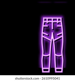 hiking pants apparel neon light sign vector. hiking pants apparel sign. isolated symbol illustration