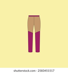 Hiking pants vector illustration. Trekking adventures trousers. Outdoor activity fashion clothing