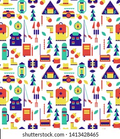 Hiking pattern seamless geometric design