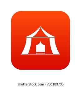 Hiking pavilion icon digital red for any design isolated on white vector illustration