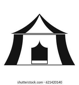 Hiking pavilion icon. Simple illustration of hiking pavilion vector icon for web