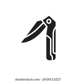 Hiking Pocket Knife Filled Icon Vector Illustration