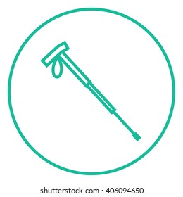 Icono de línea de barra de senderismo.