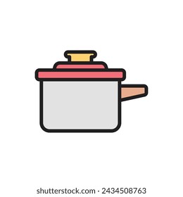 Ilustración vectorial de icono de olla de senderismo