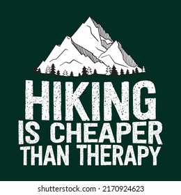 Hiking printable vector design for commercial use