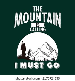 Hiking printable vector design for commercial use