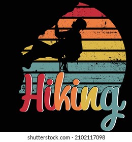 Hiking quotes and vector best for t shirt and mug design, wild mountain illustration. Vector graphic for t shirt and other uses. Design element for logo, label, sign, poster, t shirt and Vector.