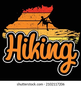 Hiking quotes and vector best for t shirt and mug design, wild mountain illustration. Vector graphic for t shirt and other uses. Design element for logo, label, sign, poster, t shirt and Vector.