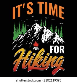 Hiking quotes and vector best for t shirt and mug design, wild mountain illustration. Vector graphic for t shirt and other uses. Design element for logo, label, sign, poster, t shirt and Vector.