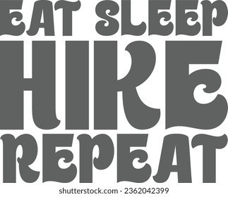 Hiking retro svg design and eps file