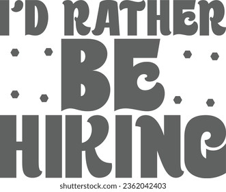 Hiking retro svg design and eps file